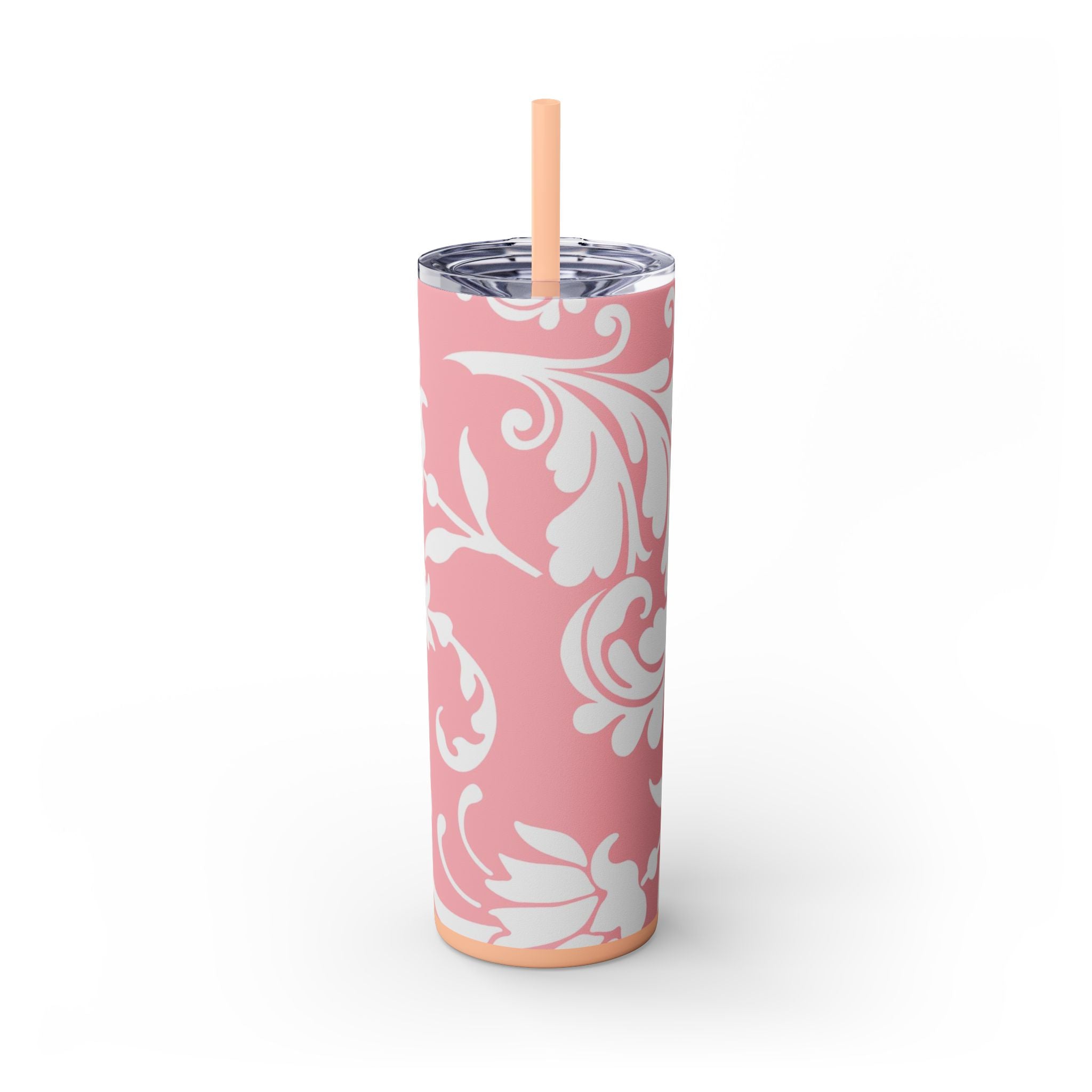 Maars Pink Floral Skinny Tumbler, Artsulli - Art is Long, Life is Short, Mug, Finish, Matte, Color, Blush, Size, 20oz, 29595887745668876343