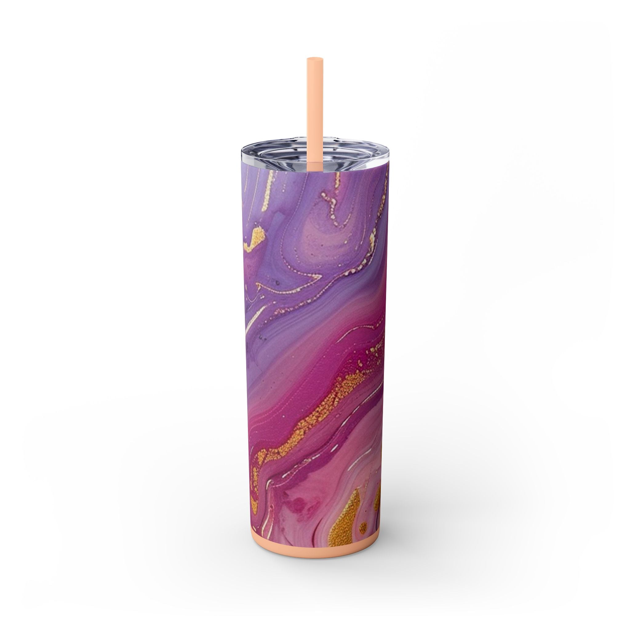 Maars Purple and Pink Marble Skinny Tumbler, Artsulli - Art is Long, Life is Short, Mug, Finish, Matte, Color, Blush, Size, 20oz, 31801707202922696911