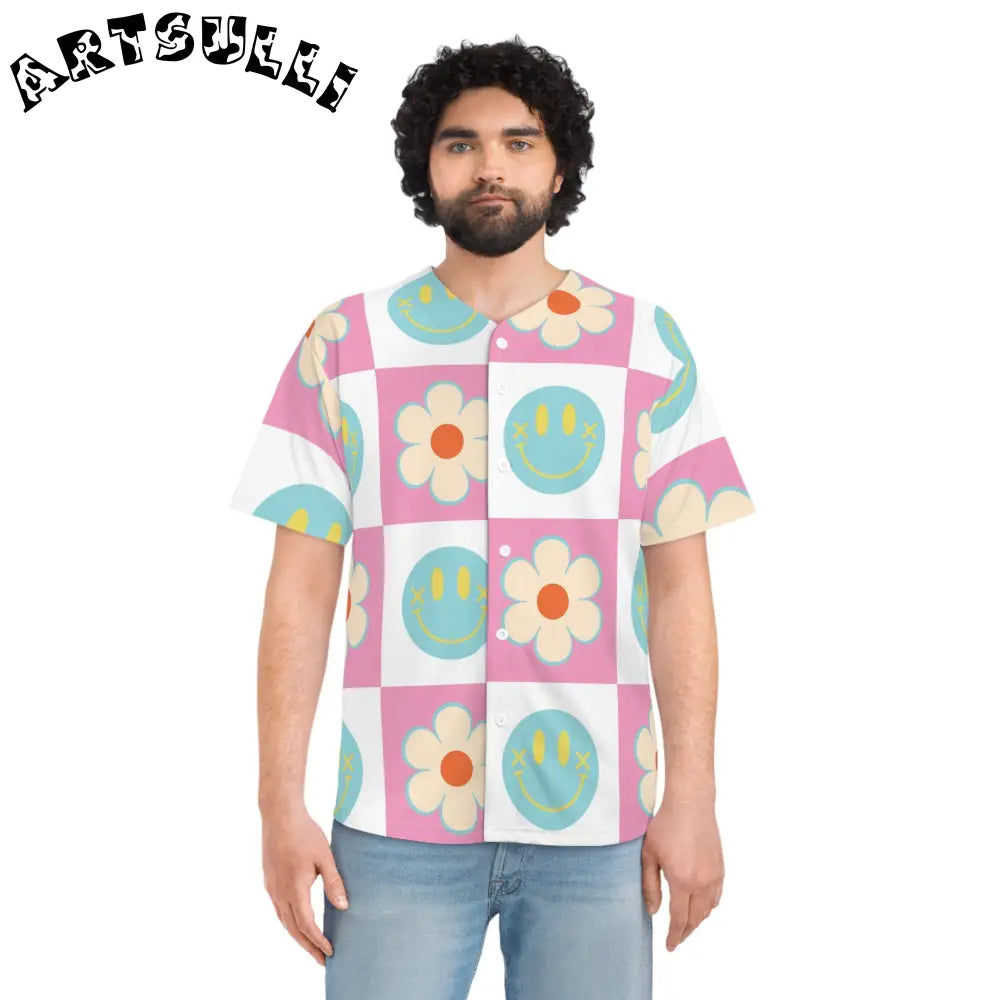 Madotsukis Grin Bloom Baseball Jersey, Artsulli - Art is Long, Life is Short, All Over Prints, , , , , , , 