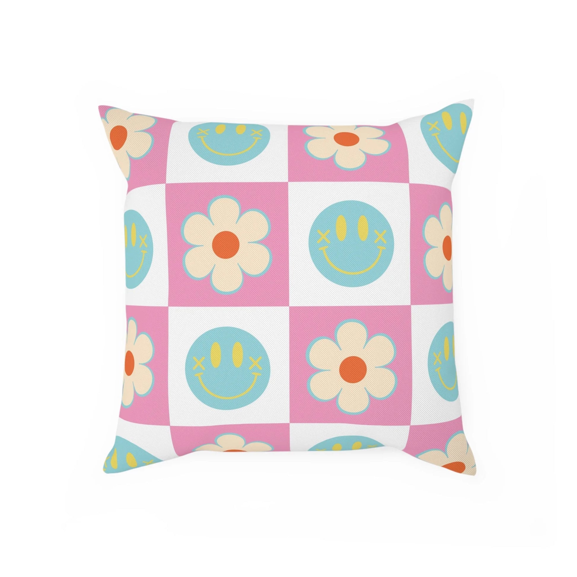 Madotsukis Grin Bloom Cushion, Artsulli - Art is Long, Life is Short, Home Decor, Size, 15.7" × 15.7", , , , , 26305396712541197083