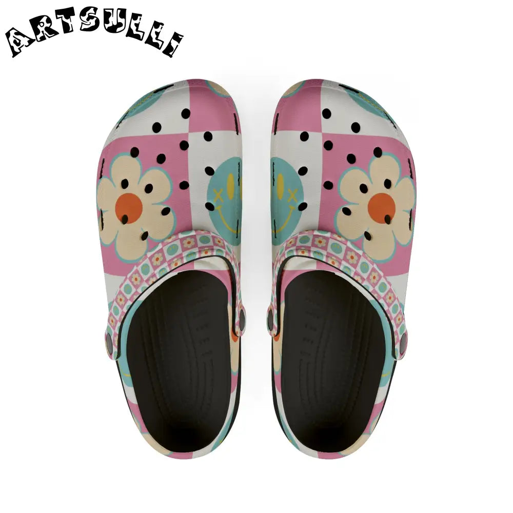 Madotsukis Grin Bloom EVA Foam Clogs, Artsulli - Art is Long, Life is Short, Shoes, Size, US 6 (Women's), Color, Black, , , 10839829269011689376