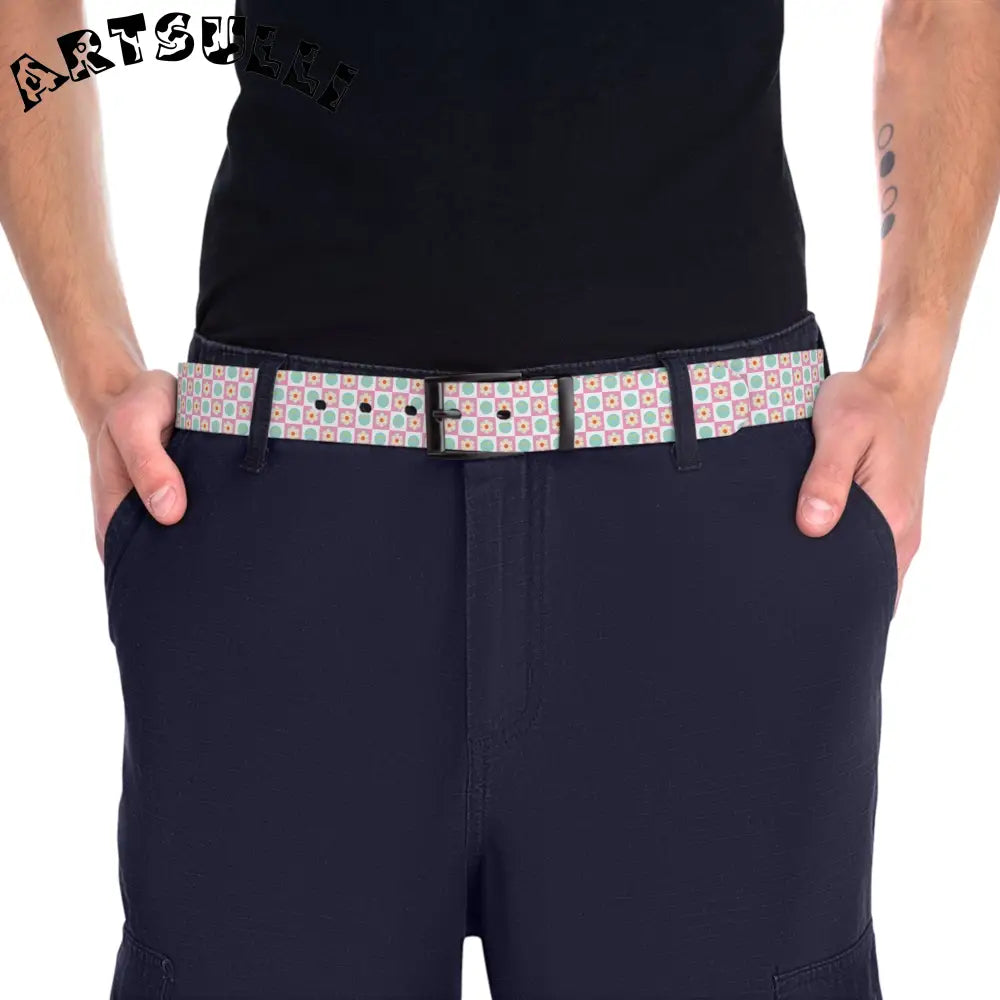 Madotsukis Grin Bloom Personalized Belt, Artsulli - Art is Long, Life is Short, Accessories, , , , , , , 