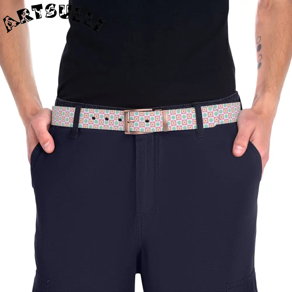 Madotsukis Grin Bloom Personalized Belt, Artsulli - Art is Long, Life is Short, Accessories, , , , , , , 