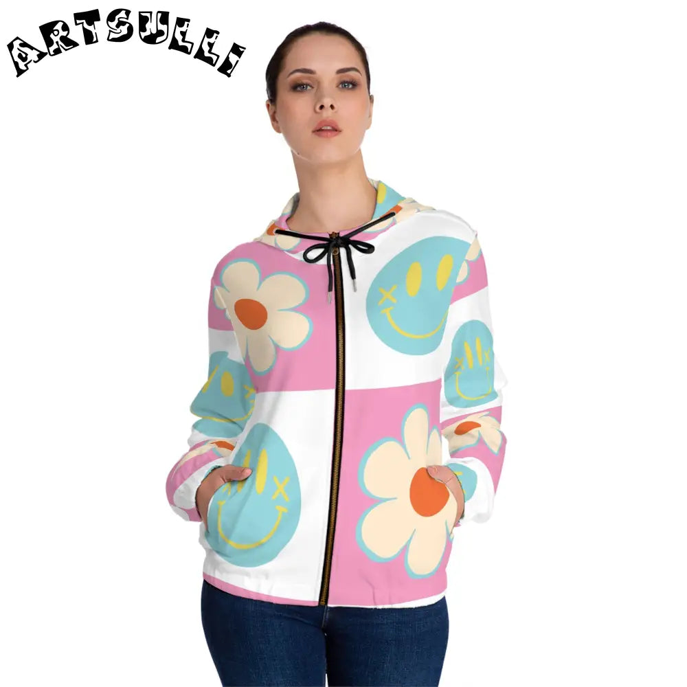 Madotsukis Grin Bloom Stay Warm Zip Hoodie, Artsulli - Art is Long, Life is Short, All Over Prints, , , , , , , 