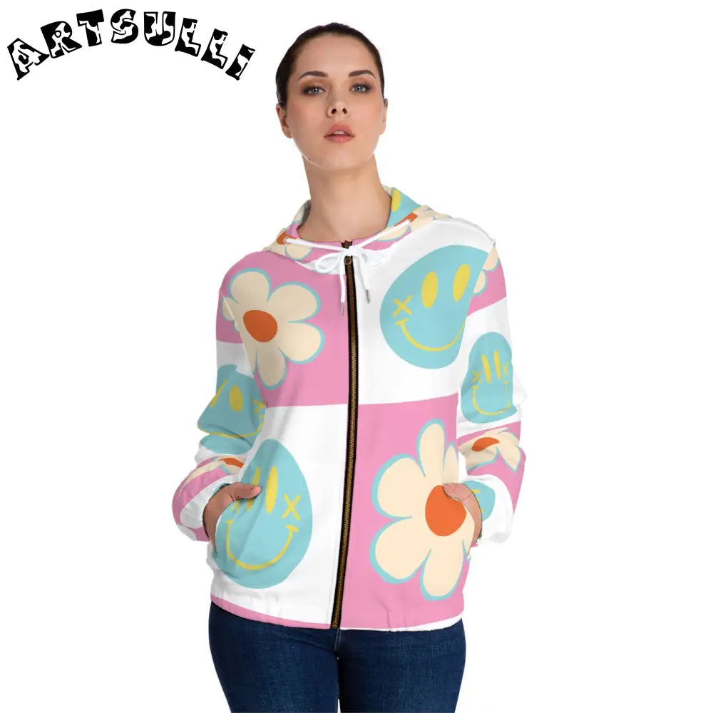 Madotsukis Grin Bloom Stay Warm Zip Hoodie, Artsulli - Art is Long, Life is Short, All Over Prints, , , , , , , 