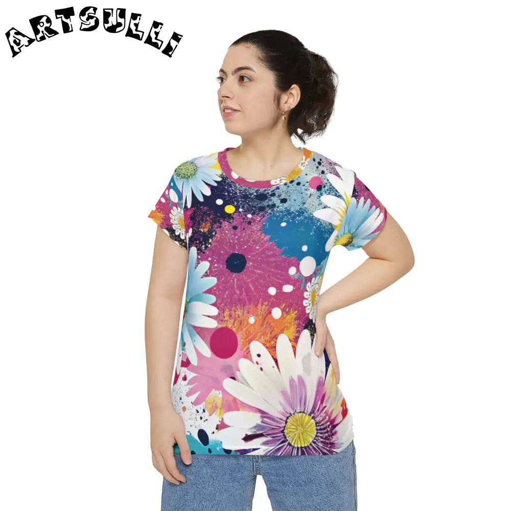 Magical Flower Explosion All Over Print Tee, Artsulli - Art is Long, Life is Short, All Over Prints, , , , , , , 