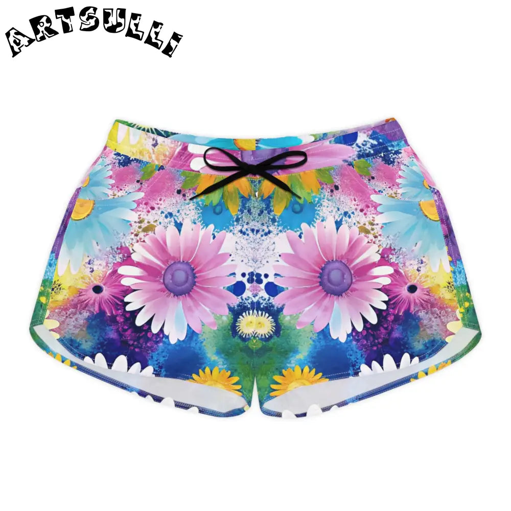 Magical Flower Explosion Athletic Shorts, Artsulli - Art is Long, Life is Short, All Over Prints, Size, S, Color, Black drawstring, , , 16340146735310