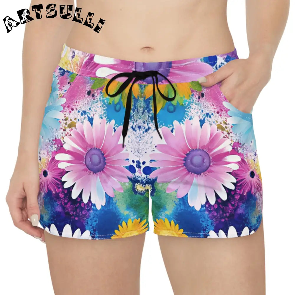 Magical Flower Explosion Athletic Shorts, Artsulli - Art is Long, Life is Short, All Over Prints, , , , , , , 