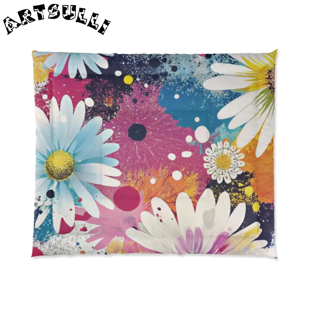 Magical Flower Explosion Comforter, Artsulli - Art is Long, Life is Short, Home Decor, Size, 104" × 88", , , , , 28584242420506