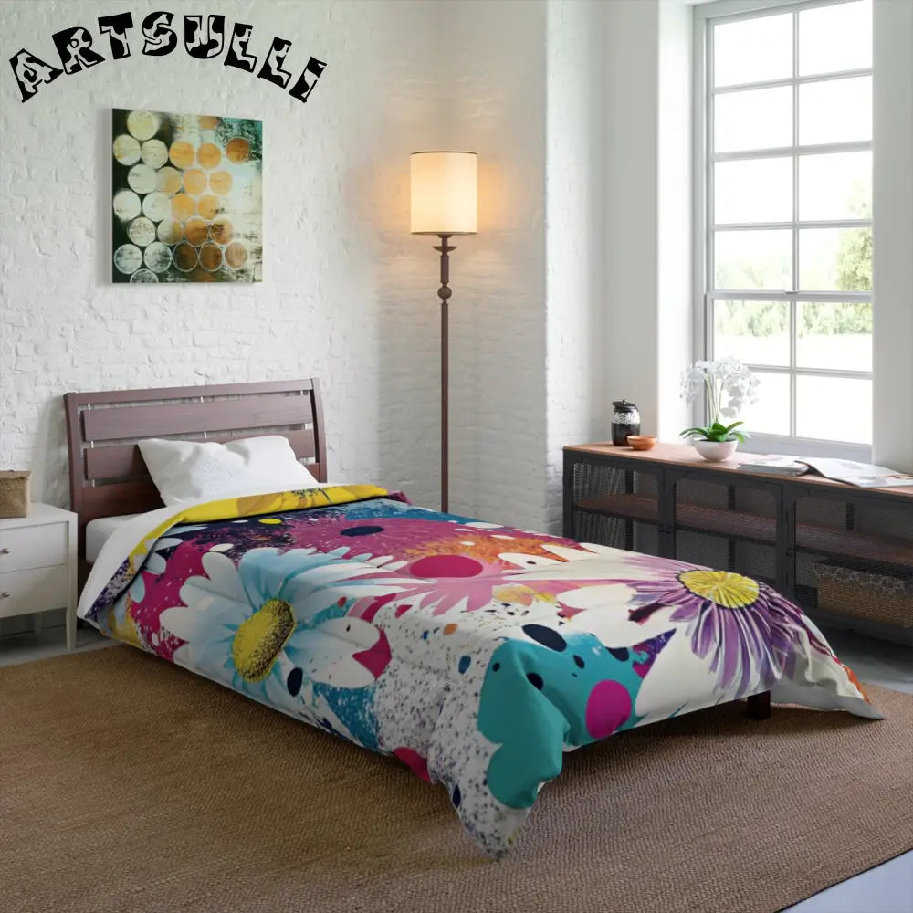 Magical Flower Explosion Comforter, Artsulli - Art is Long, Life is Short, Home Decor, , , , , , , 