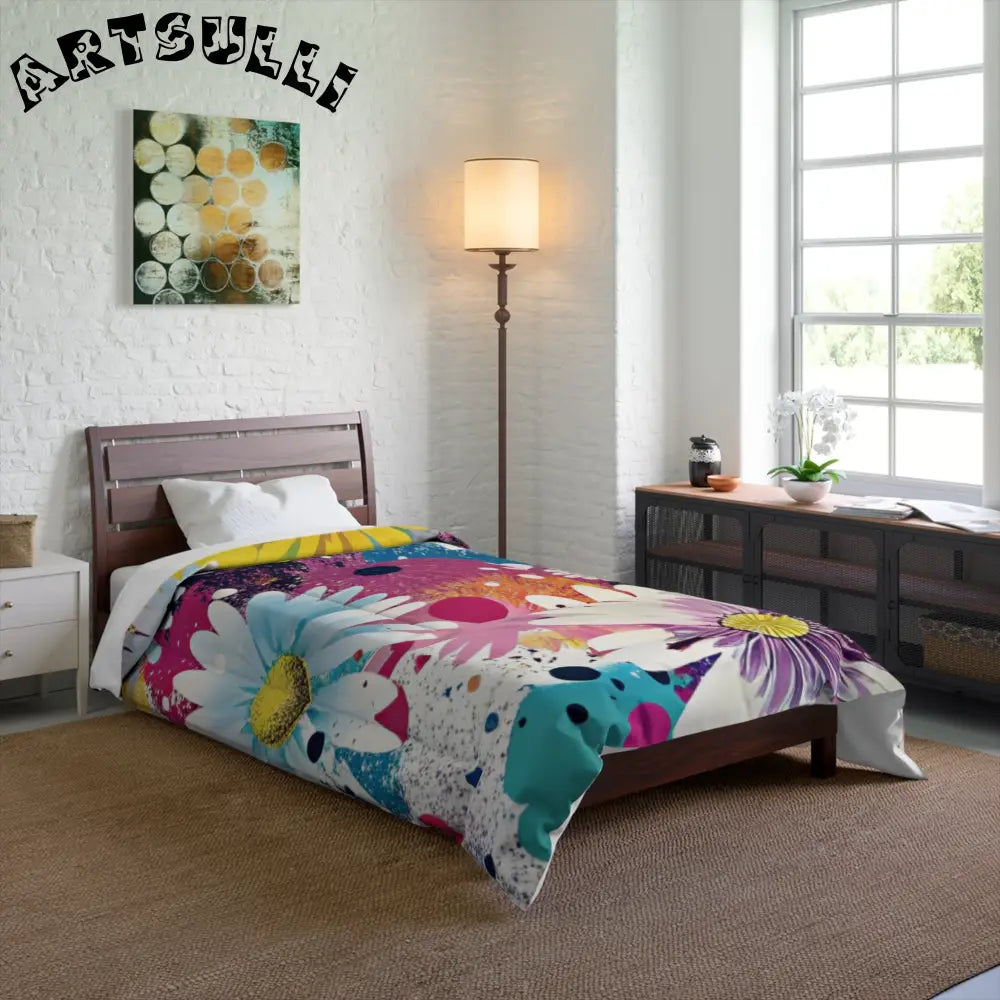 Magical Flower Explosion Comforter, Artsulli - Art is Long, Life is Short, Home Decor, , , , , , , 