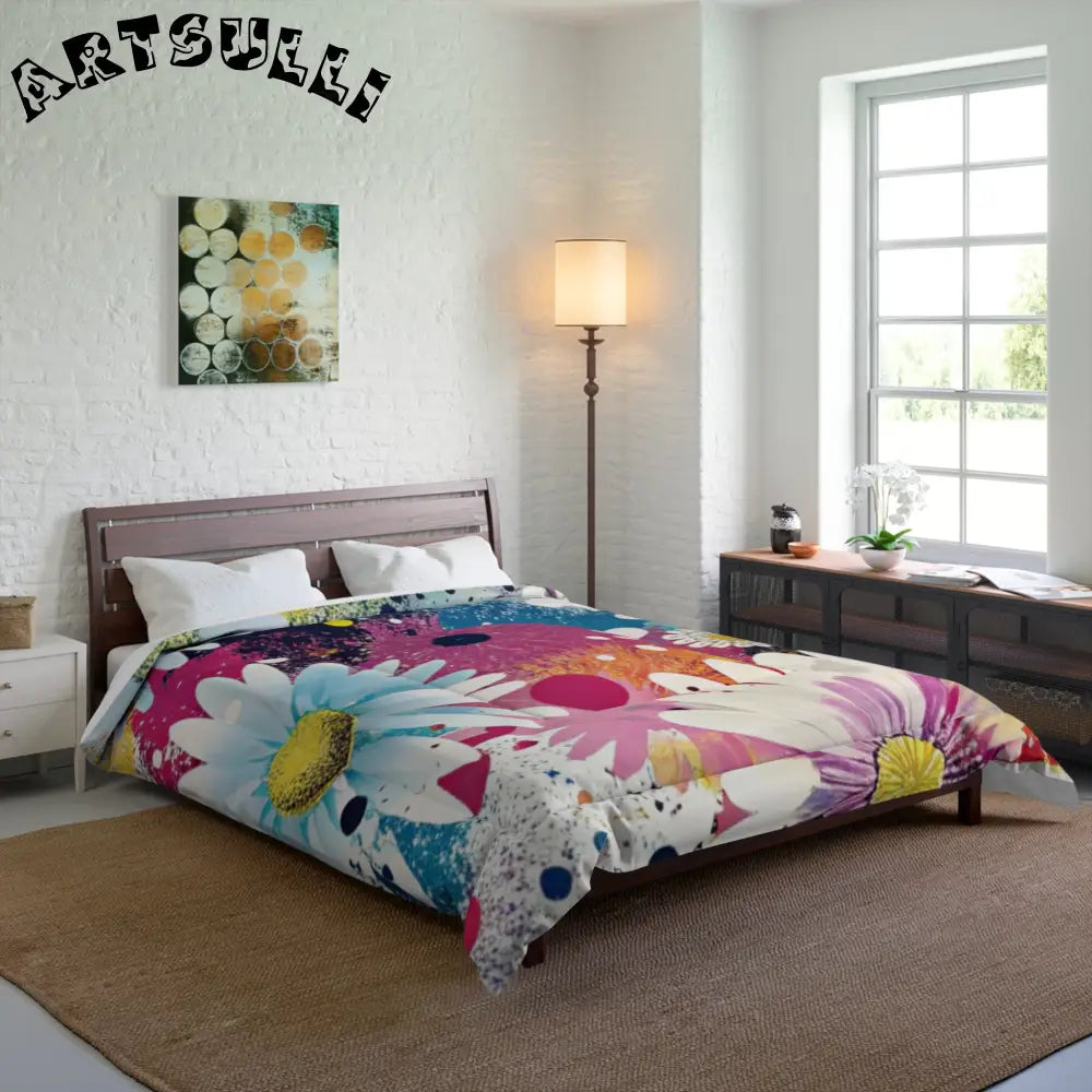 Magical Flower Explosion Comforter, Artsulli - Art is Long, Life is Short, Home Decor, , , , , , , 