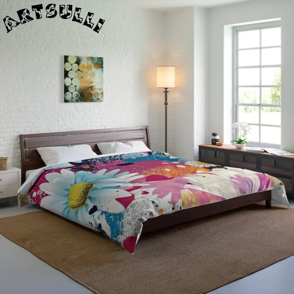 Magical Flower Explosion Comforter, Artsulli - Art is Long, Life is Short, Home Decor, , , , , , , 