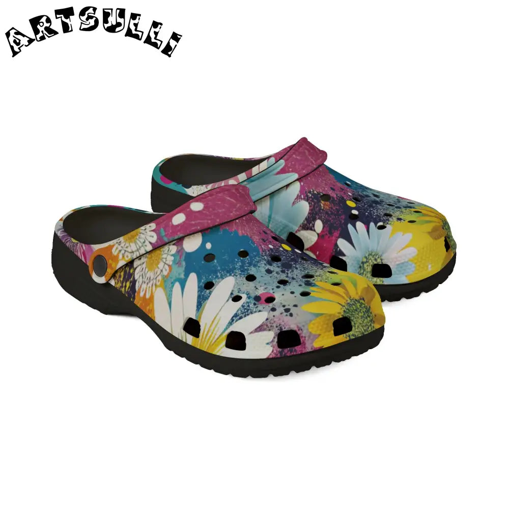 Magical Flower Explosion EVA Foam Clogs, Artsulli - Art is Long, Life is Short, Shoes, , , , , , , 
