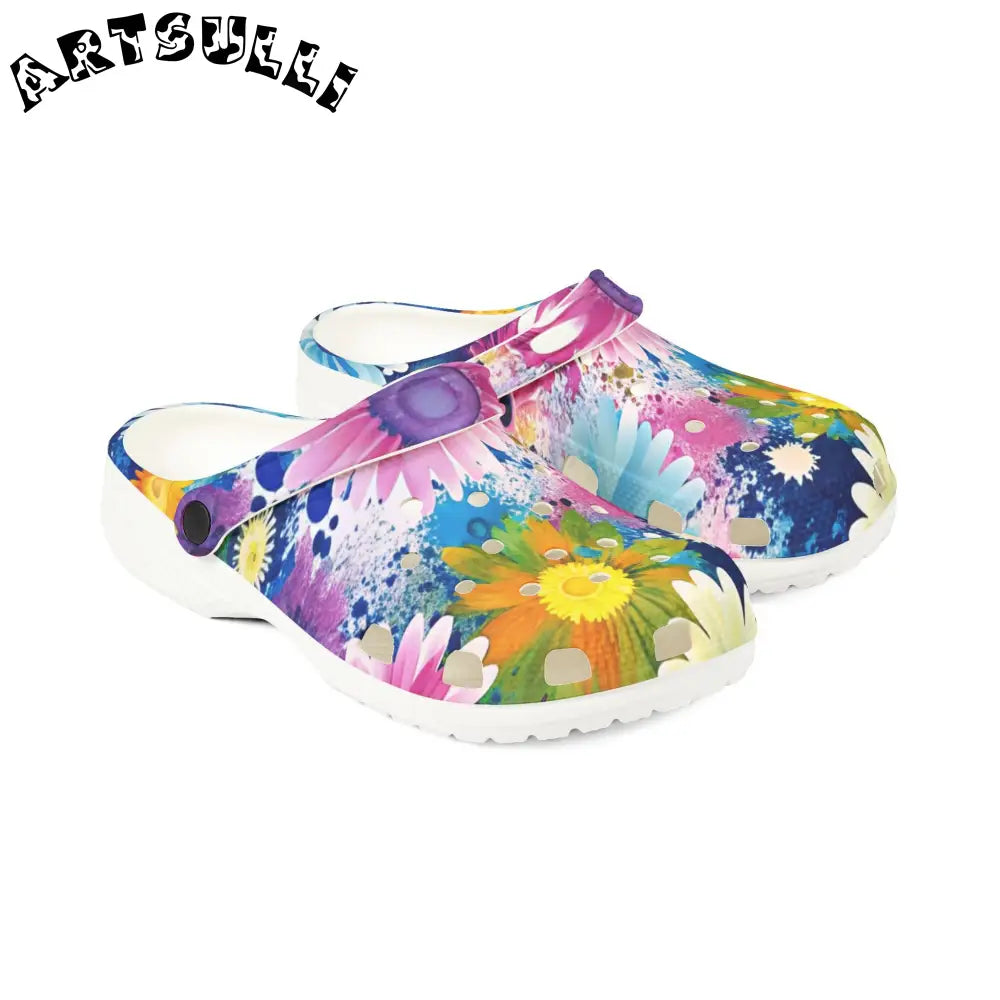 Magical Flower Explosion EVA Foam Clogs, Artsulli - Art is Long, Life is Short, Shoes, , , , , , , 