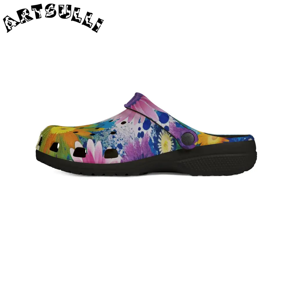 Magical Flower Explosion EVA Foam Clogs, Artsulli - Art is Long, Life is Short, Shoes, , , , , , , 