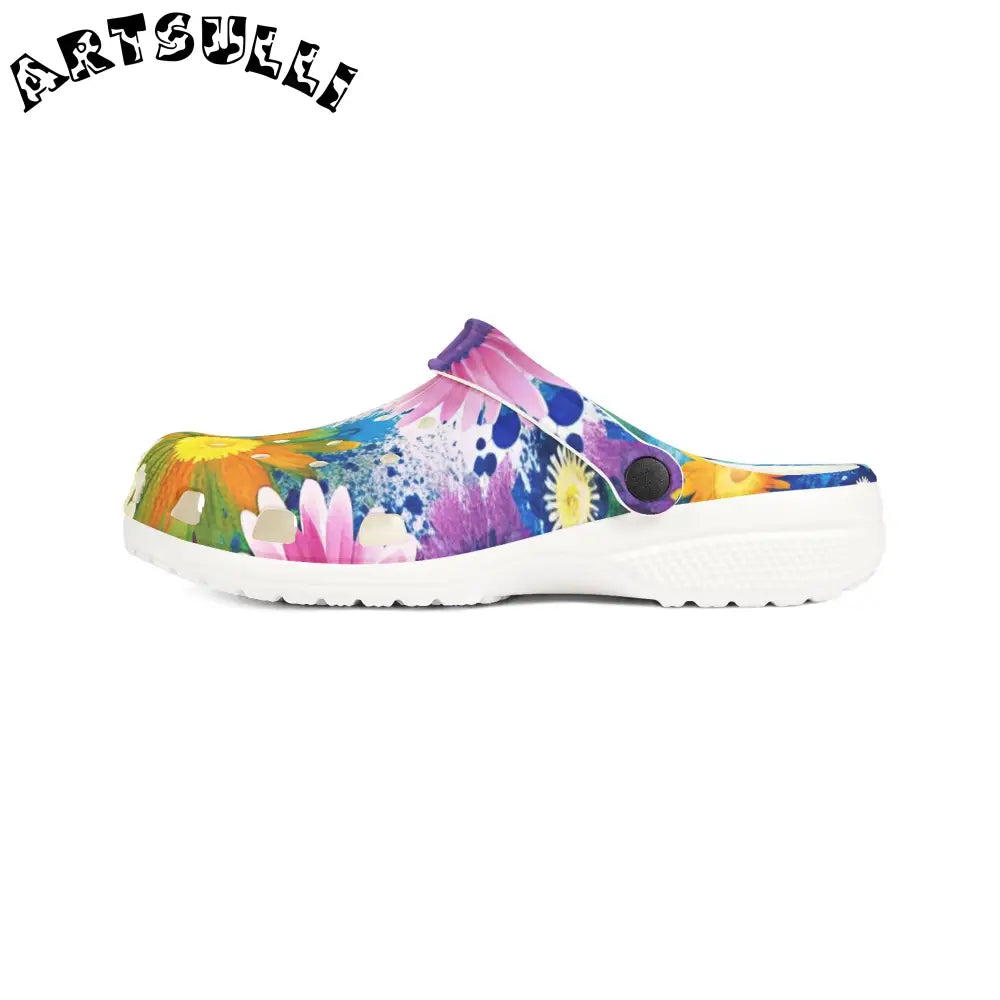 Magical Flower Explosion EVA Foam Clogs, Artsulli - Art is Long, Life is Short, Shoes, , , , , , , 