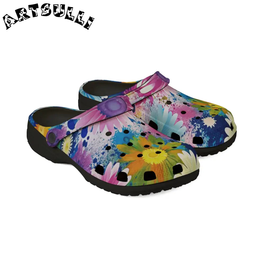 Magical Flower Explosion EVA Foam Clogs, Artsulli - Art is Long, Life is Short, Shoes, , , , , , , 