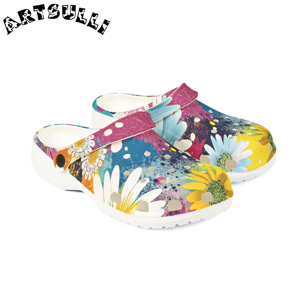 Magical Flower Explosion EVA Foam Clogs, Artsulli - Art is Long, Life is Short, Shoes, , , , , , , 