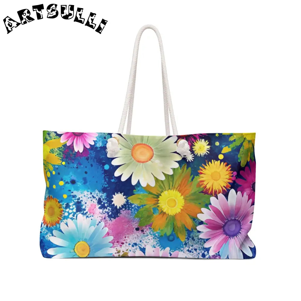 Magical Flower Explosion Oversized Weekender Tote, Artsulli - Art is Long, Life is Short, Bags, Size, 24" × 13", , , , , 15670597769973