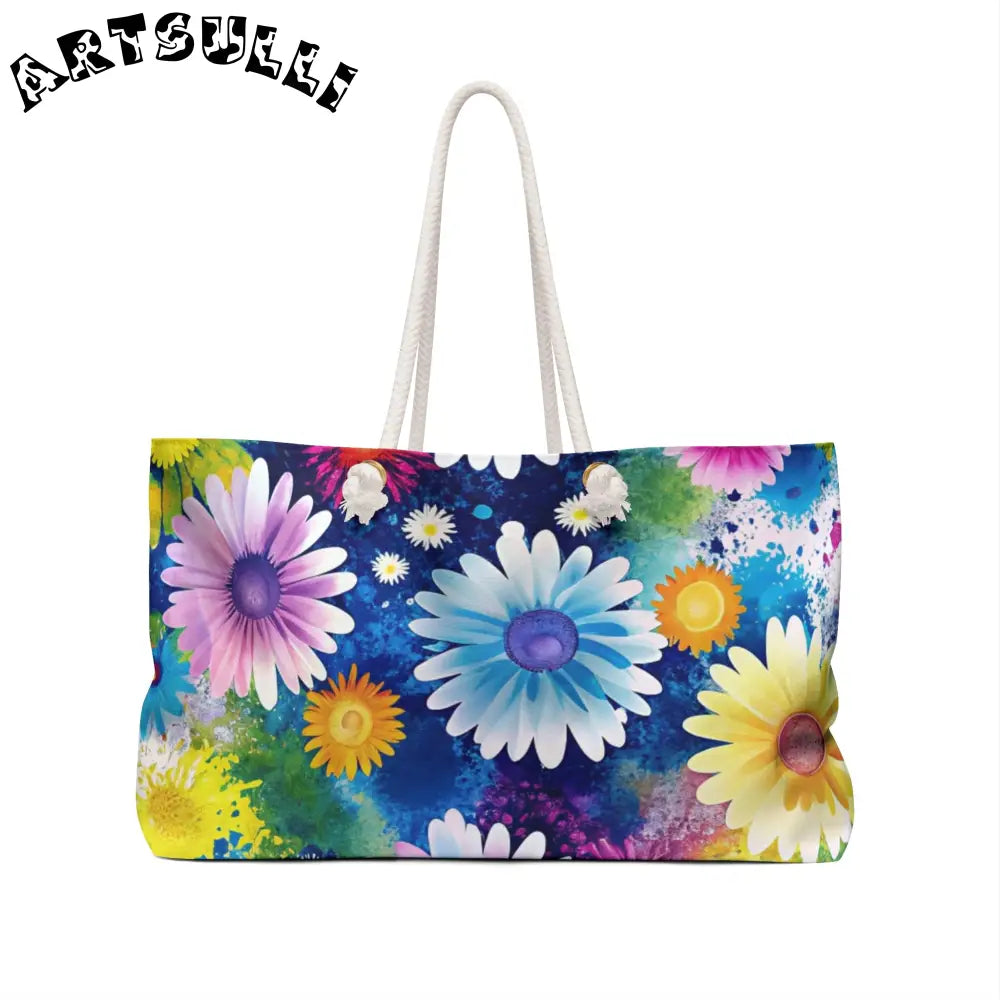 Magical Flower Explosion Oversized Weekender Tote, Artsulli - Art is Long, Life is Short, Bags, , , , , , , 