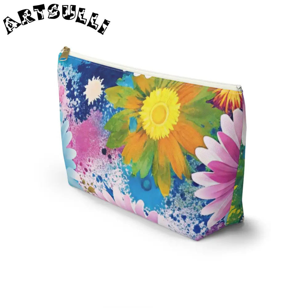Magical Flower Explosion T-Bottom Pouches, Artsulli - Art is Long, Life is Short, Bags, , , , , , , 