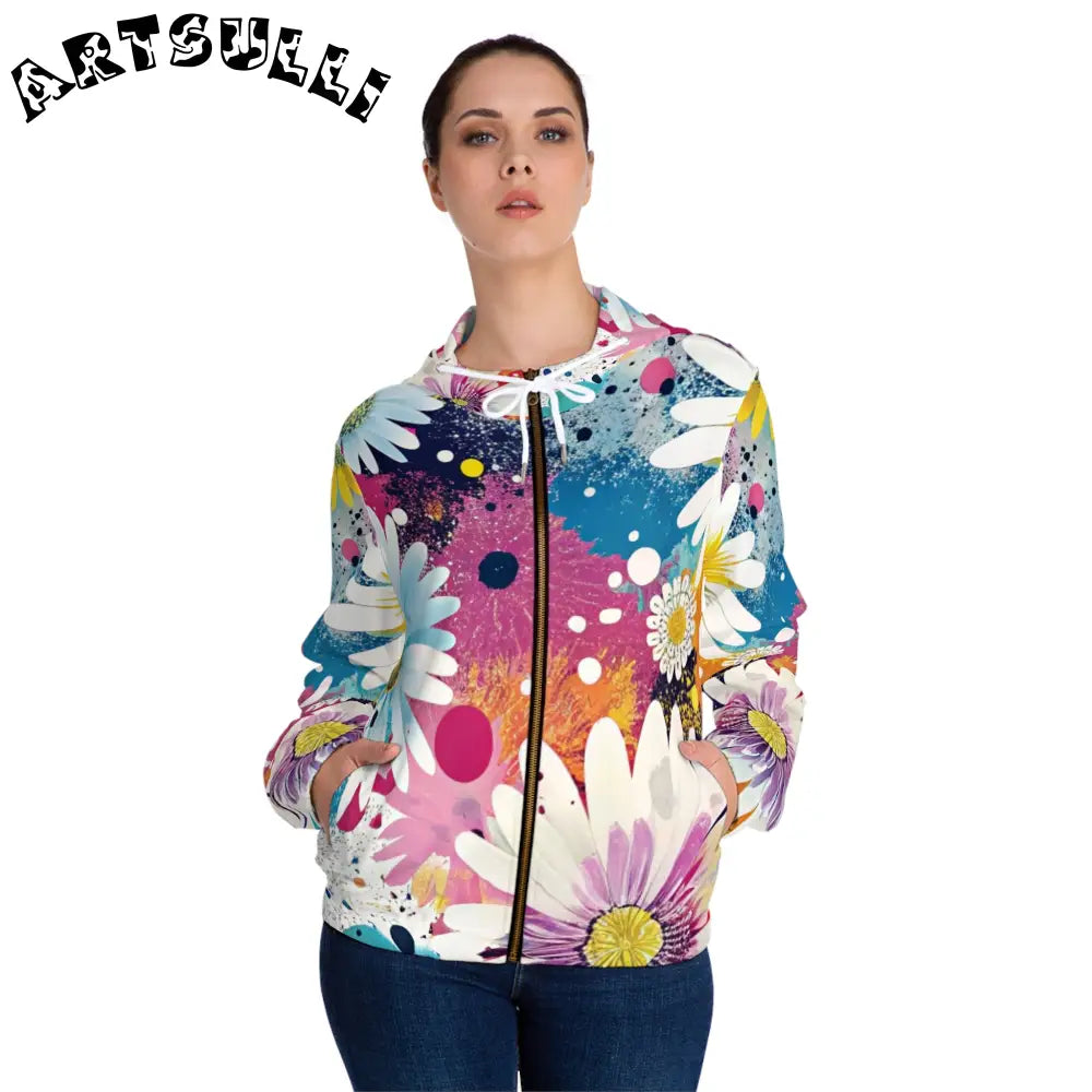 JAKKOUTTHEBXX Magical Flower Explosion Zip Hoodie 2025