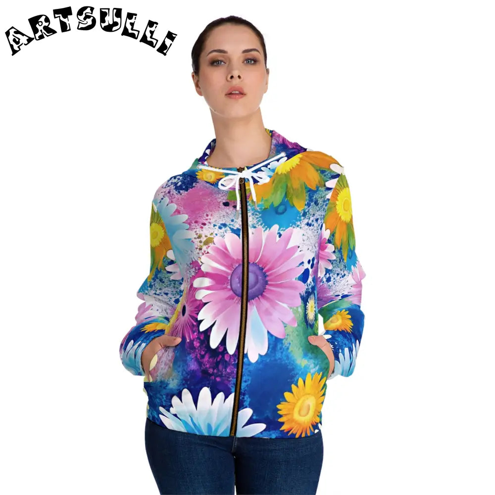 JAKKOUTTHEBXX Magical Flower Explosion Zip Hoodie 2025