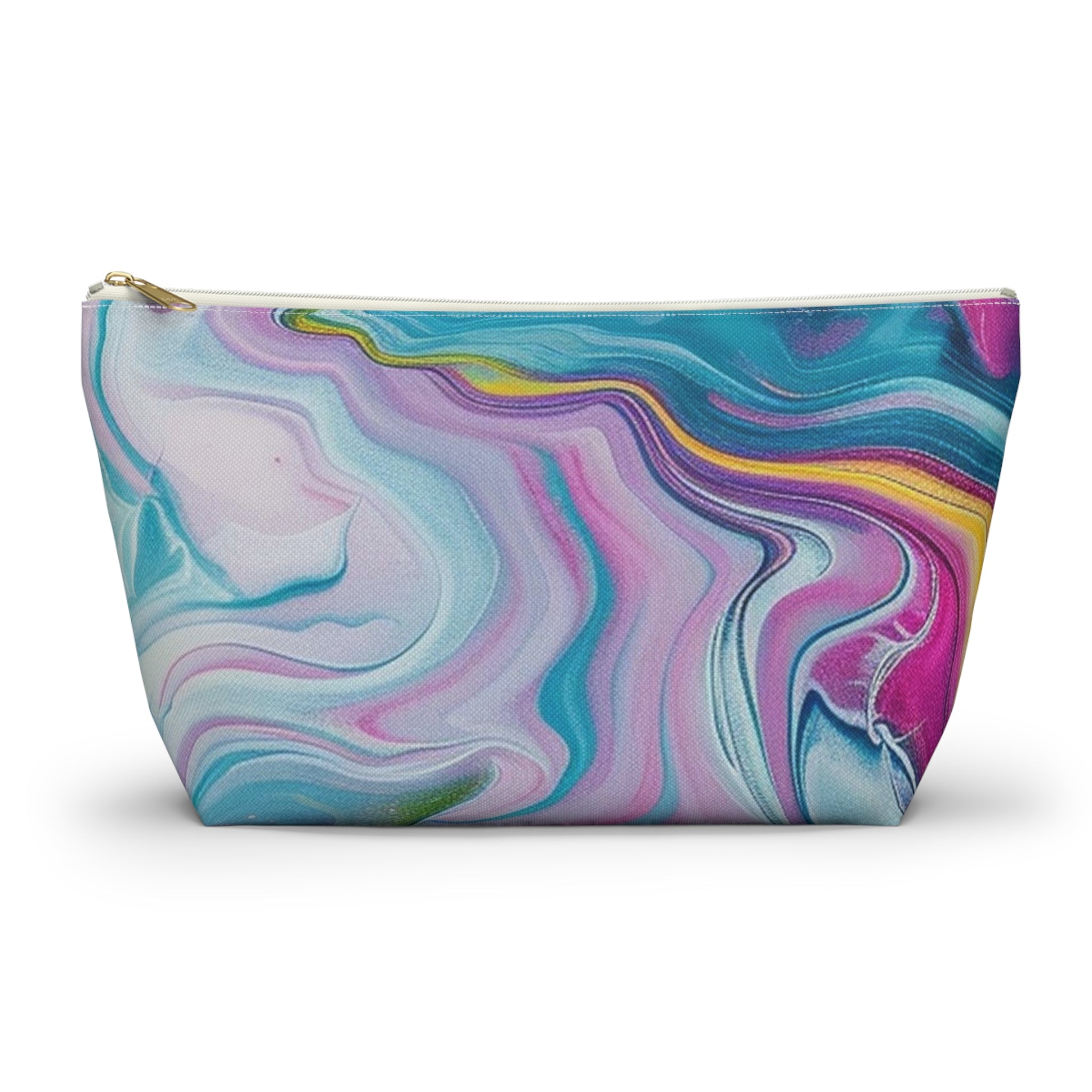 Marbled Fluid Art Pouch, Artsulli - Art is Long, Life is Short, Bags, Size, Large, Color, White zipper, , , 31856939432196776124