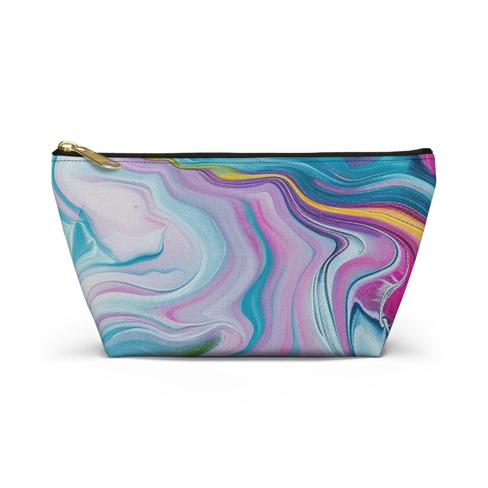 Marbled Fluid Art Pouch, Artsulli - Art is Long, Life is Short, Bags, Size, Small, Color, Black zipper, , , 30204142343096893943