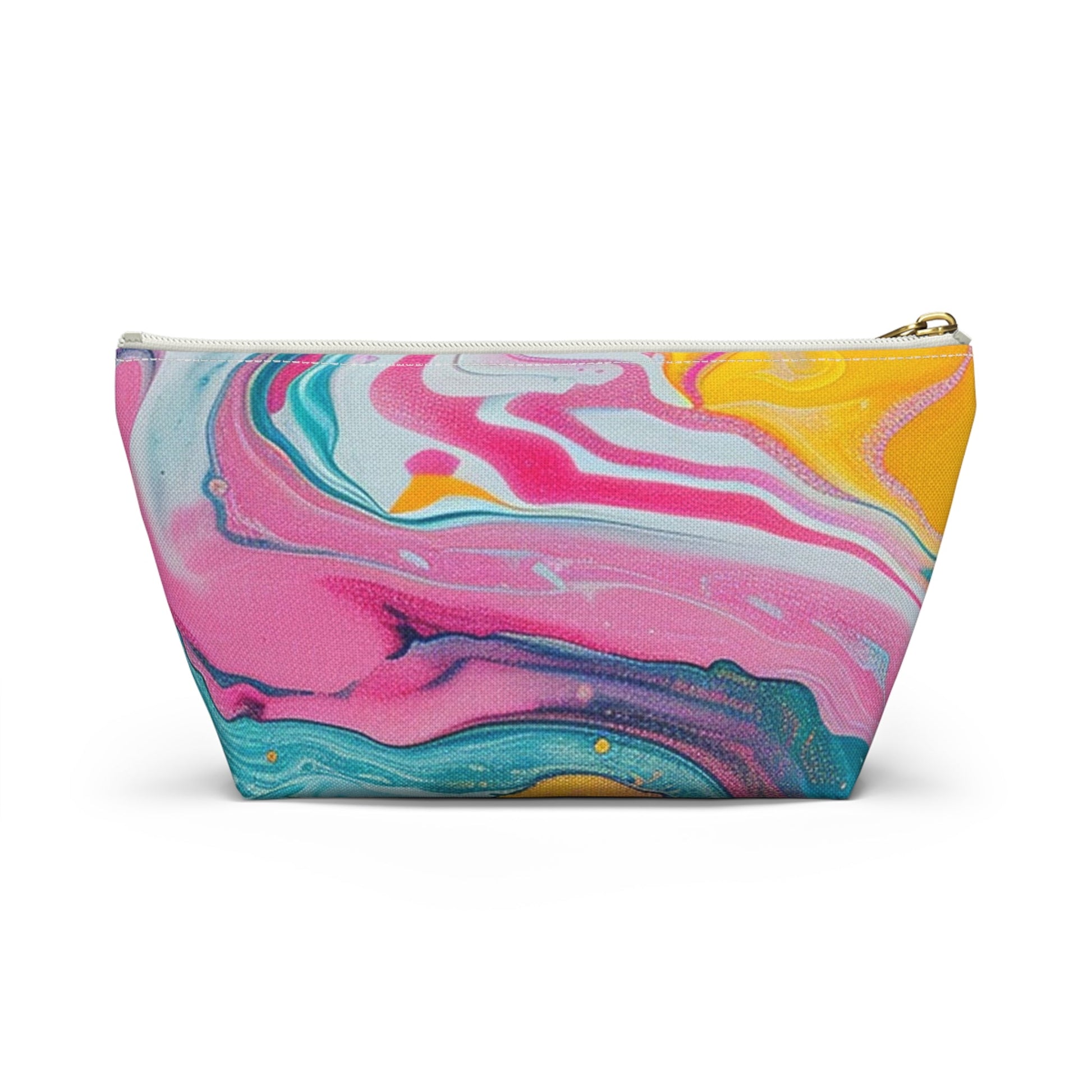 Marbled Teal and Pink Abstract Pouch, Artsulli - Art is Long, Life is Short, Bags, , , , , , , 