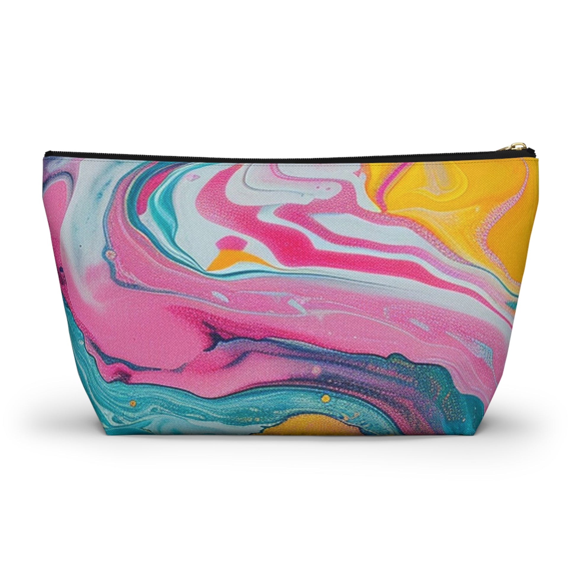 Marbled Teal and Pink Abstract Pouch, Artsulli - Art is Long, Life is Short, Bags, , , , , , , 
