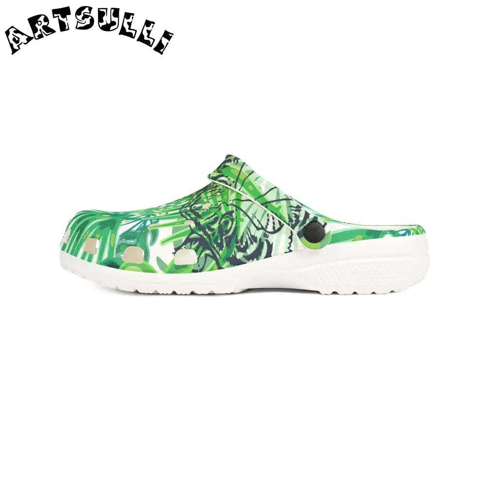Mcians Chartreuse Jungle EVA Foam Clogs, Artsulli - Art is Long, Life is Short, Shoes, , , , , , , 
