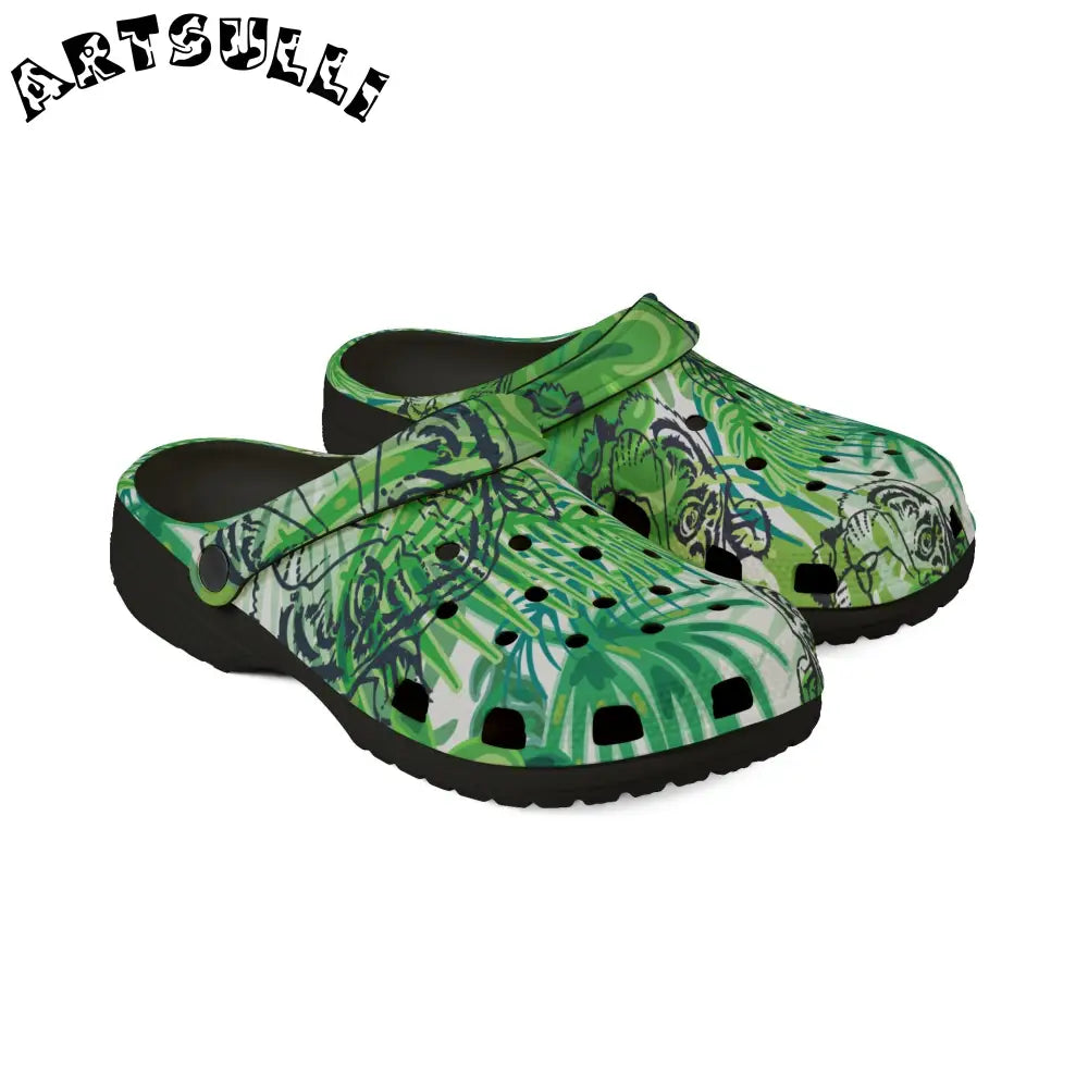 Mcians Chartreuse Jungle EVA Foam Clogs, Artsulli - Art is Long, Life is Short, Shoes, , , , , , , 
