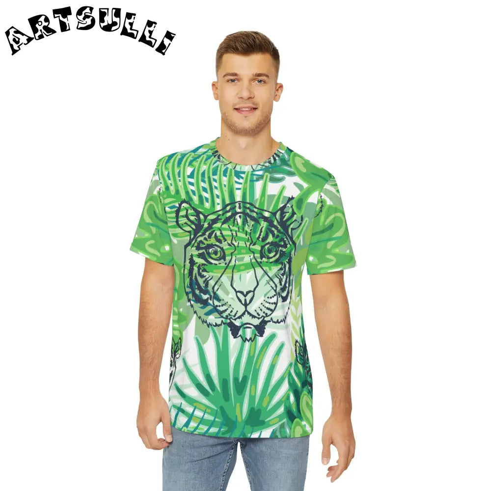Mcians Chartreuse Jungle Prime Illustration Printed Tee, Artsulli - Art is Long, Life is Short, All Over Prints, , , , , , , 