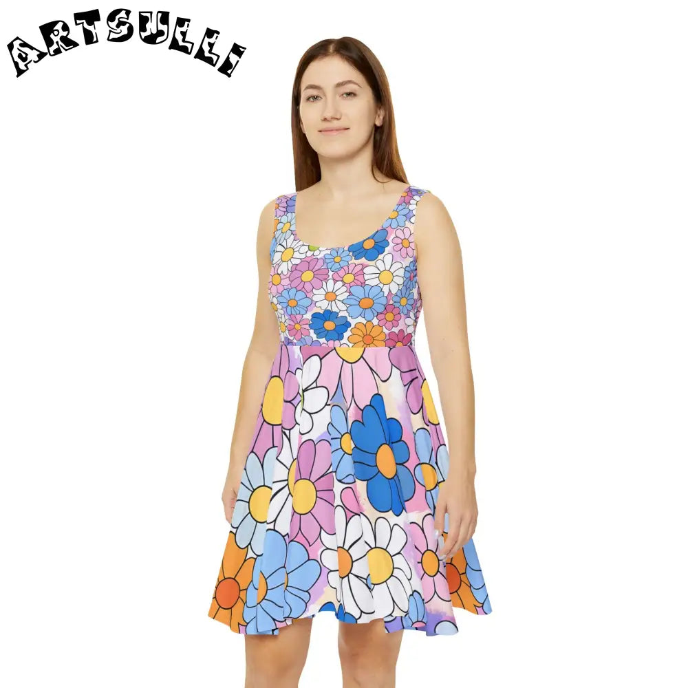 JAKKOUTTHEBXX Medium Heavy Fabric Floral Skater Dress 2025