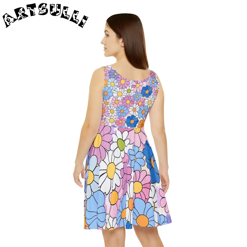 JAKKOUTTHEBXX Medium Heavy Fabric Floral Skater Dress 2025