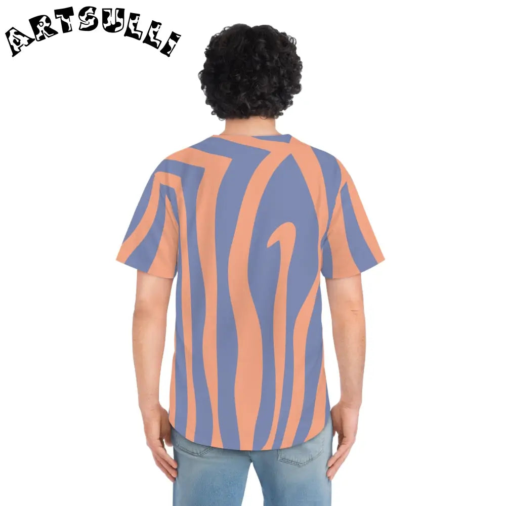 Melting Zebra Stripes Baseball Jersey, Artsulli - Art is Long, Life is Short, All Over Prints, , , , , , , 