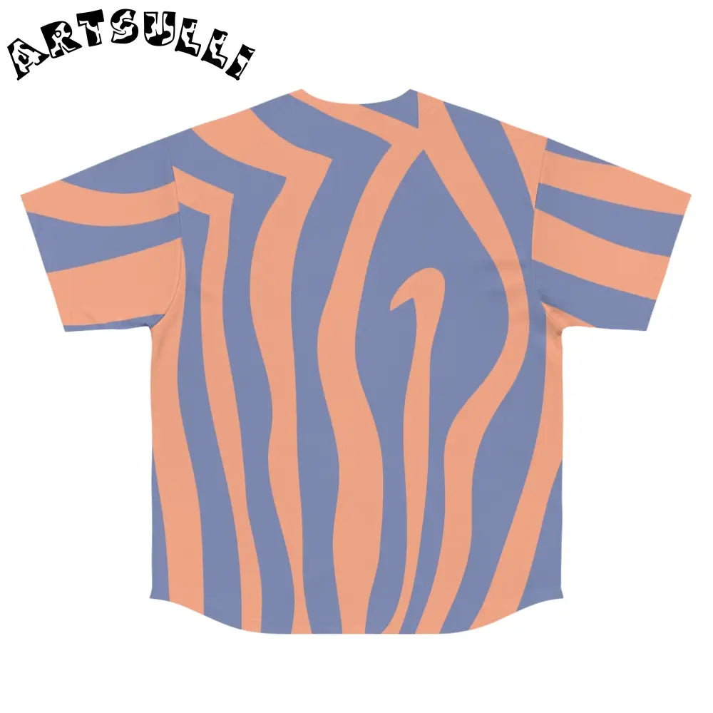 Melting Zebra Stripes Baseball Jersey, Artsulli - Art is Long, Life is Short, All Over Prints, , , , , , , 