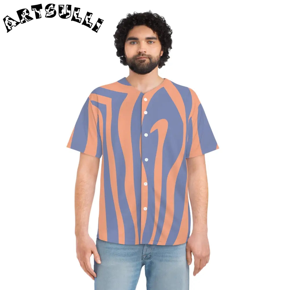 Melting Zebra Stripes Baseball Jersey, Artsulli - Art is Long, Life is Short, All Over Prints, , , , , , , 
