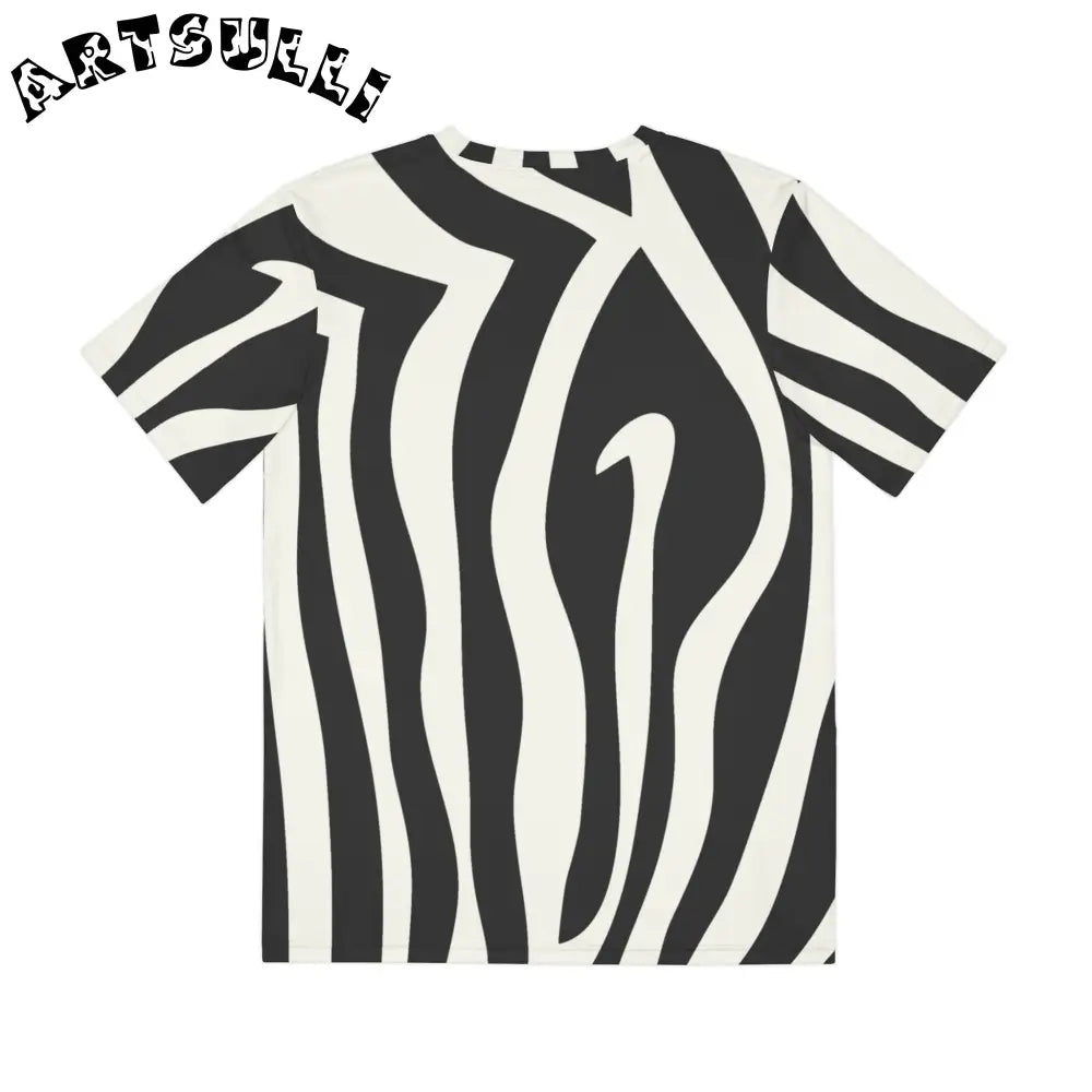 Melting Zebra Stripes Black T-Shirt, Artsulli - Art is Long, Life is Short, All Over Prints, , , , , , , 