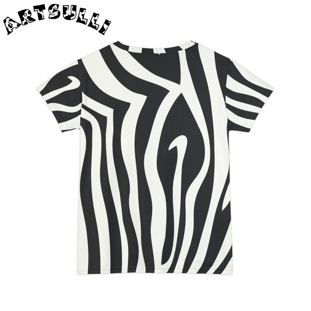Melting Zebra Stripes Black Tee, Artsulli - Art is Long, Life is Short, All Over Prints, , , , , , , 