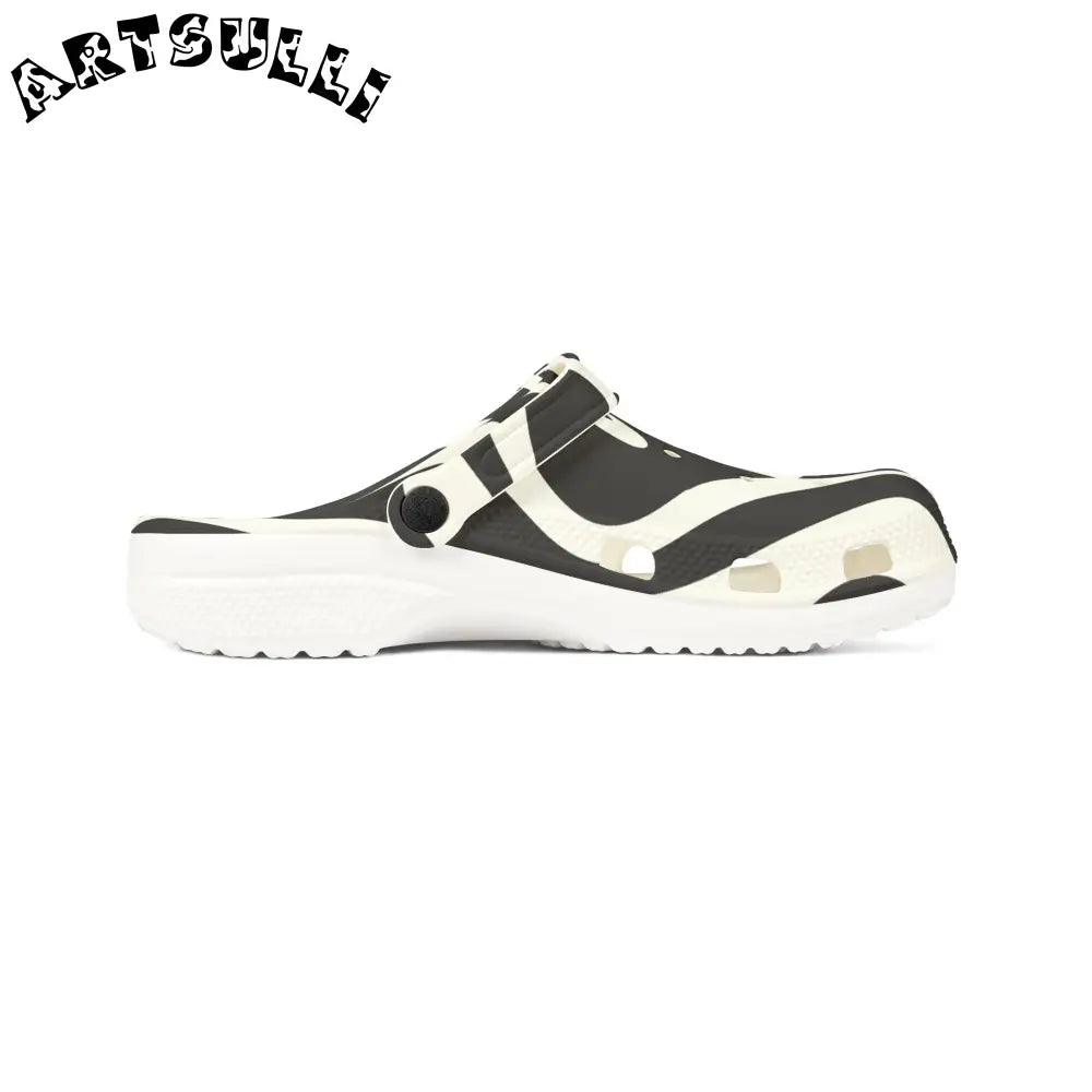 Melting Zebra Stripes EVA Foam Clogs, Artsulli - Art is Long, Life is Short, Shoes, , , , , , , 
