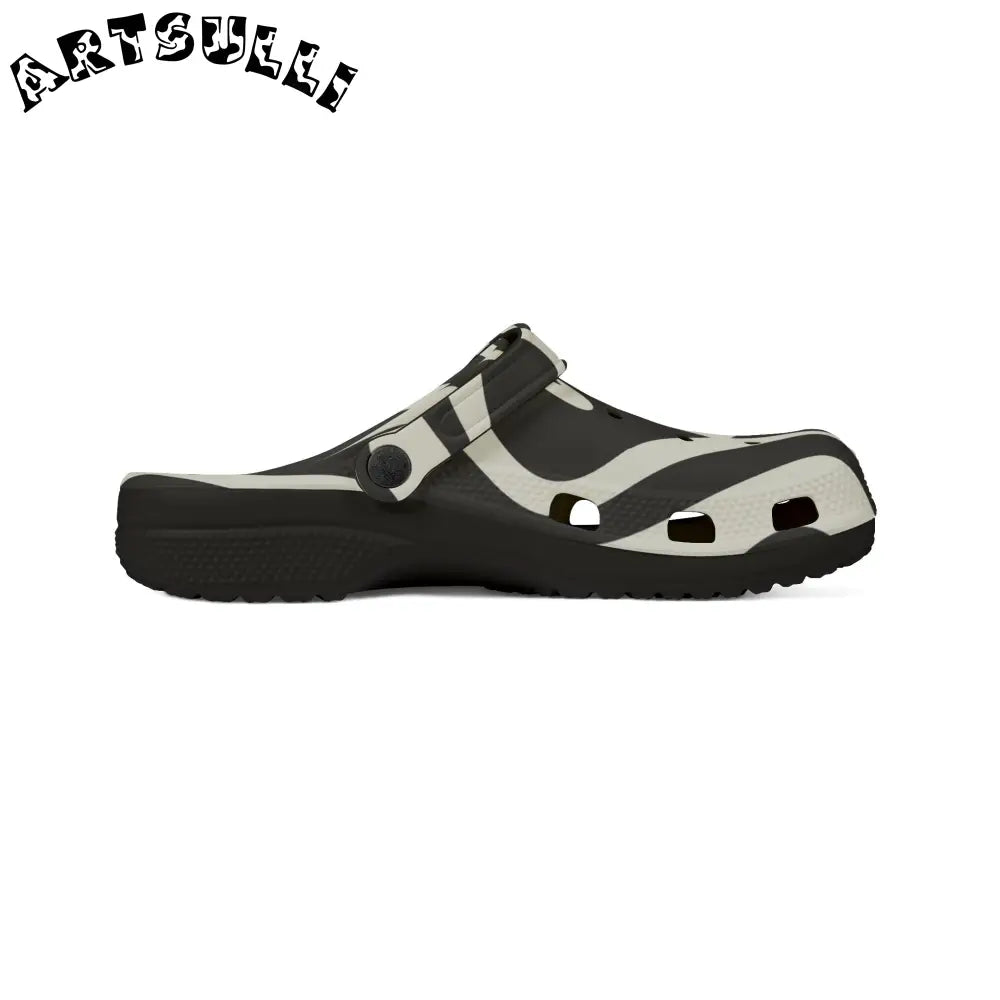 Melting Zebra Stripes EVA Foam Clogs, Artsulli - Art is Long, Life is Short, Shoes, , , , , , , 