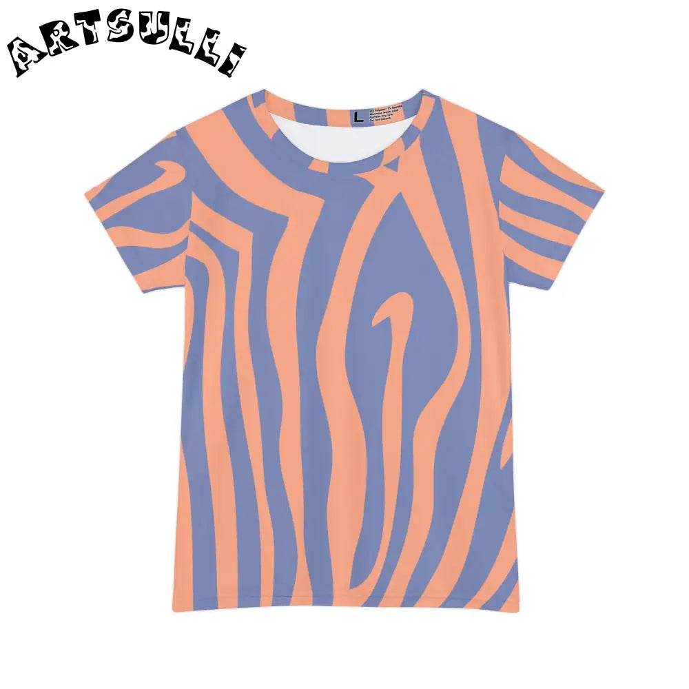Melting Zebra Stripes Short Sleeve Shirt, Artsulli - Art is Long, Life is Short, All Over Prints, Size, XS, , , , , 74830291633377