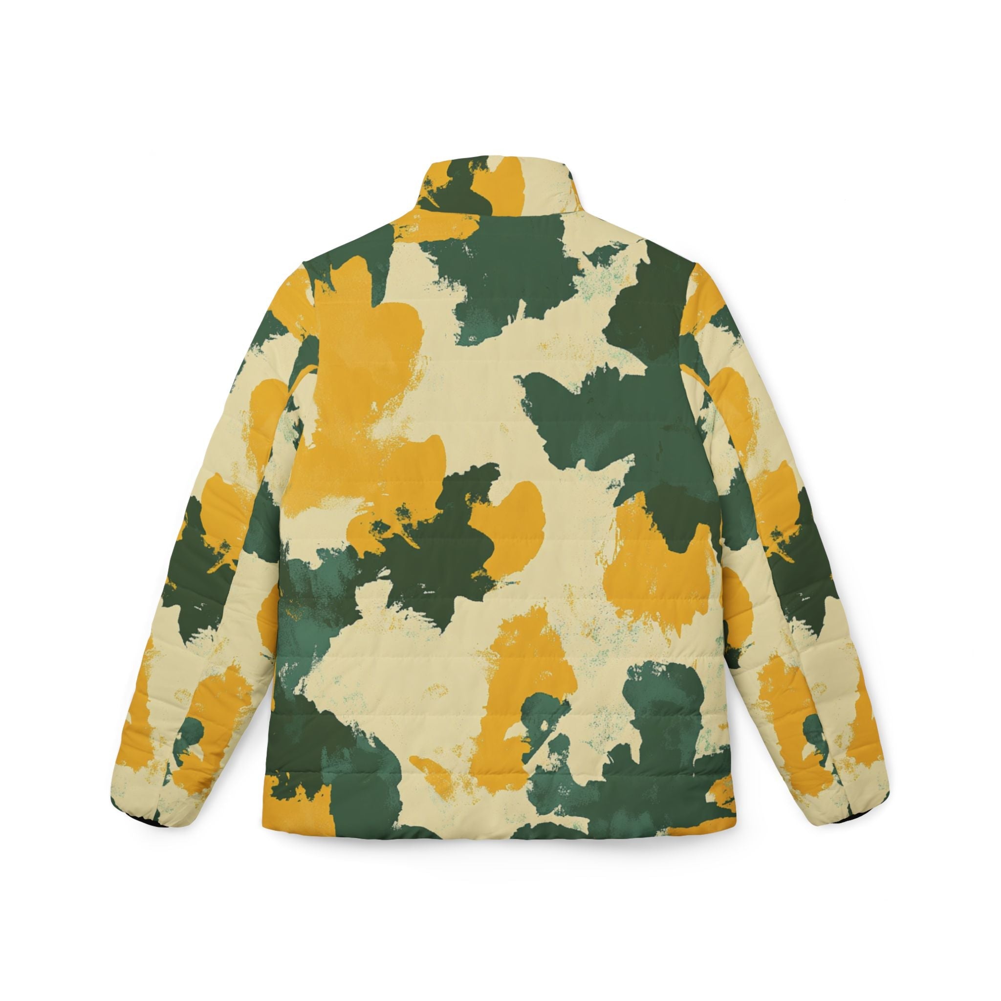 Men's Camouflage Puffer Jacket, Artsulli - Art is Long, Life is Short, All Over Prints, , , , , , , 