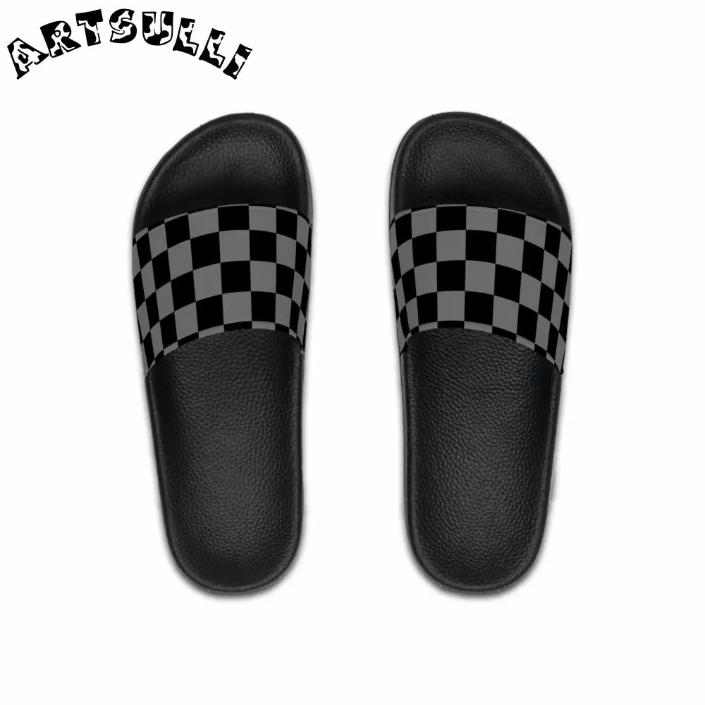 JAKKOUTTHEBXX Men’s Checkerboard Slides with Excellent Cushioning 2025