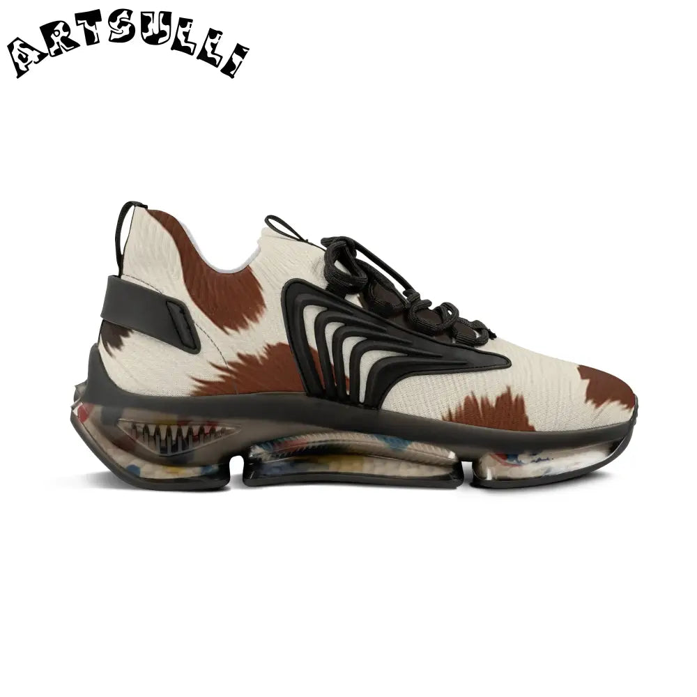 JAKKOUTTHEBXX Cow Print Clear Sole Mesh Sneakers 2025