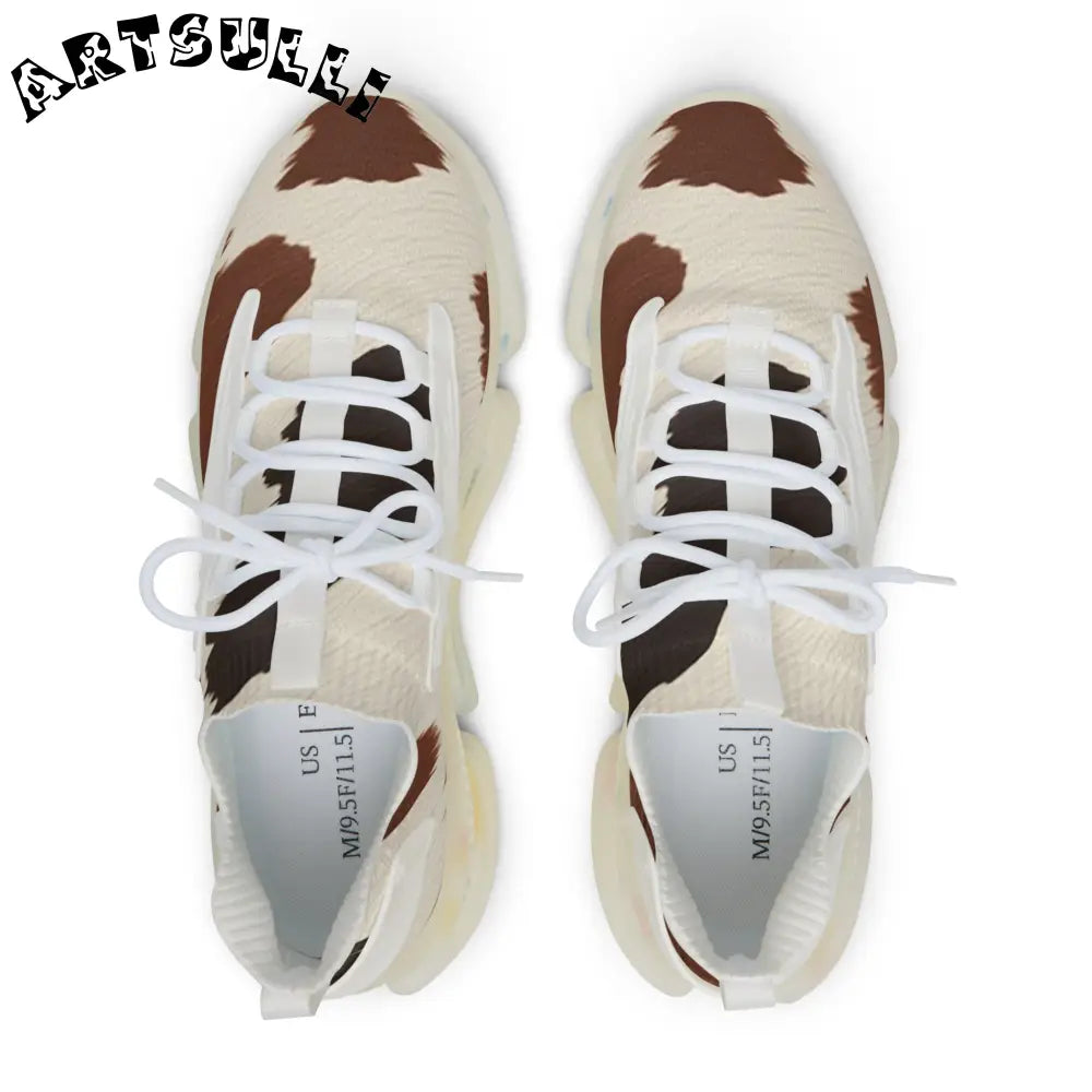 JAKKOUTTHEBXX Cow Print Clear Sole Mesh Sneakers 2025