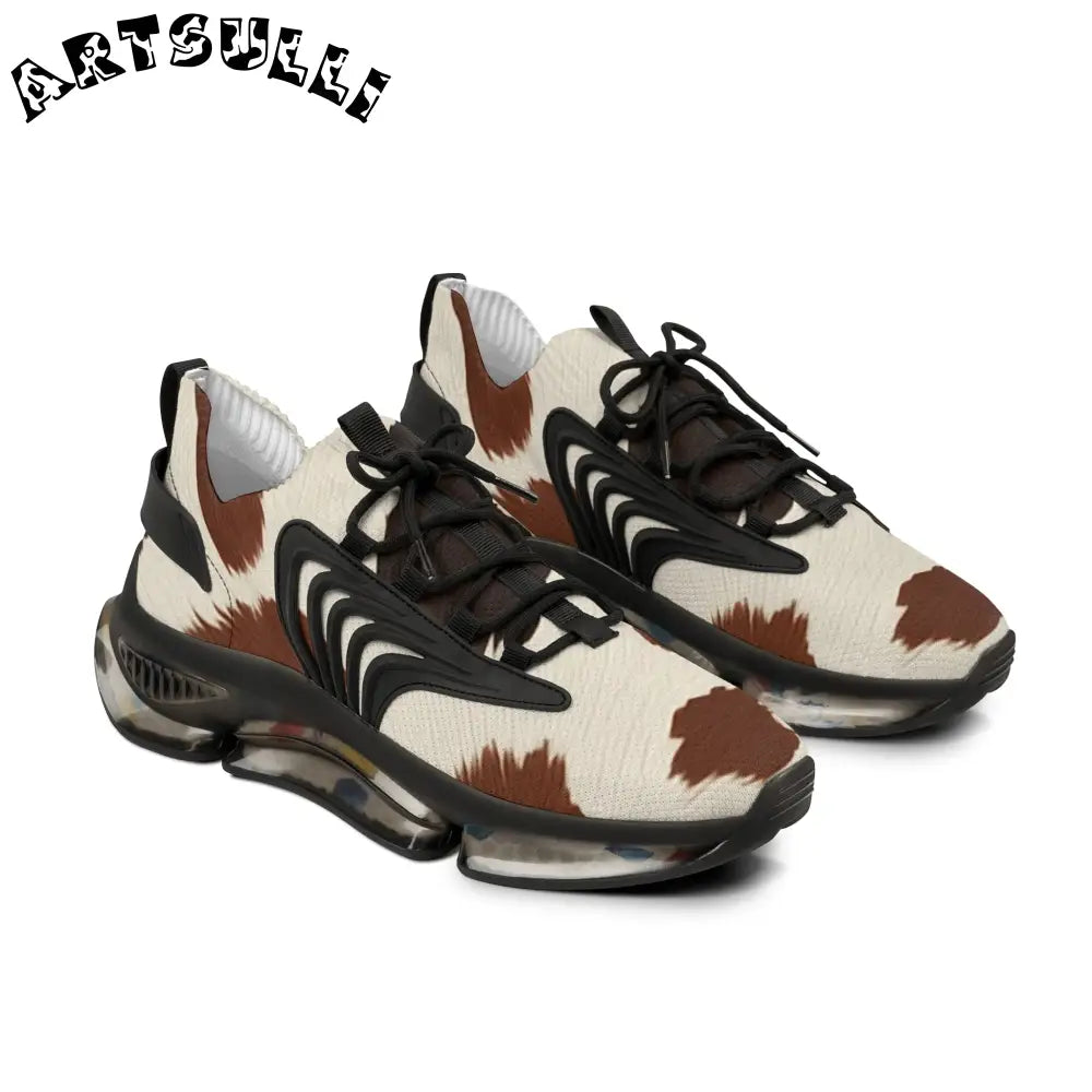 JAKKOUTTHEBXX Cow Print Clear Sole Mesh Sneakers 2025
